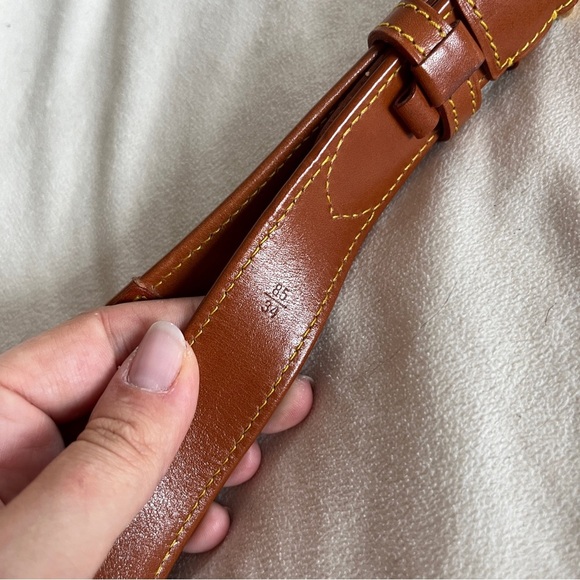 Louis Vuitton Echarpe Tan Leather Logo Belt 85 cm 34” - Picture 4 of 11